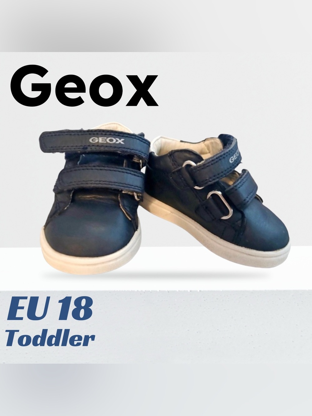 🇮🇹👍GUC GEOX | EU 18 | Perfect first booties - unisex navy leather shoes❗️read